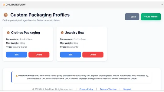 RATE FLOW screenshot