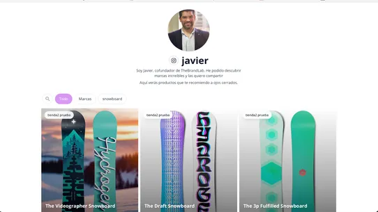 The Brand Lab tracker screenshot