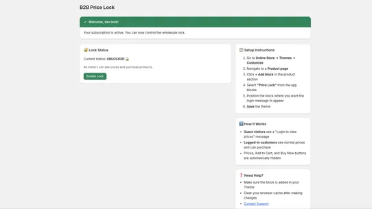 B2B Login &amp; Lock screenshot