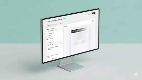 ZenCom Announcement Bar screenshot