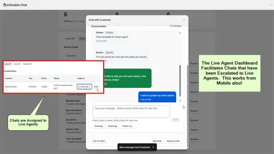trAInable Chat screenshot