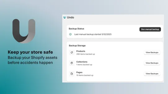 Undo: Backup and Restore screenshot