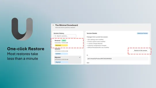 Undo: Backup and Restore screenshot