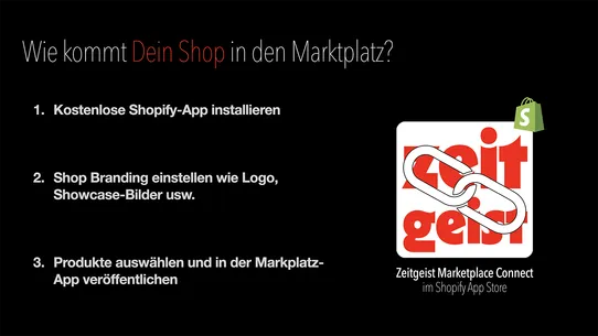 Zeitgeist Marketplace Connect screenshot