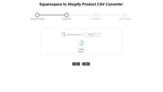 Vostari Converter: Squarespace screenshot