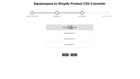Vostari Converter: Squarespace screenshot