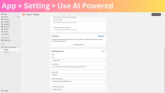 TipJoy – Post Purchase Tips screenshot
