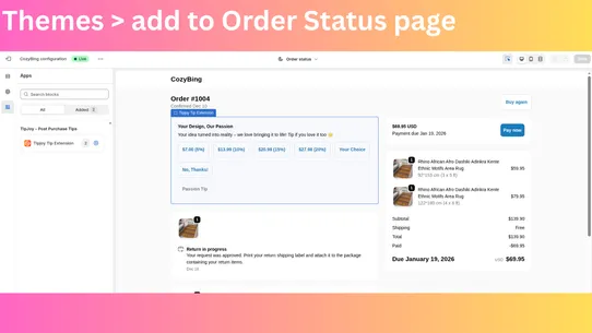 TipJoy – Post Purchase Tips screenshot
