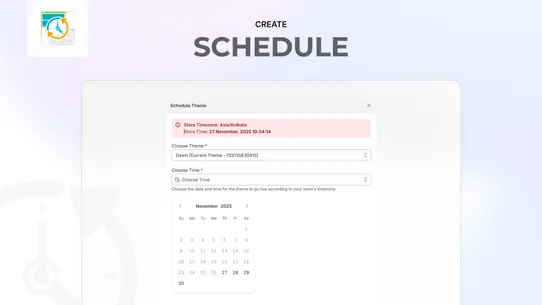 Schedulify ‑ Theme Scheduler screenshot