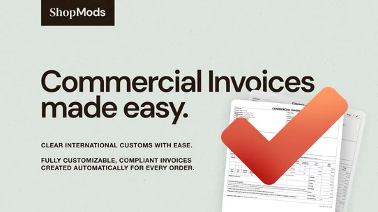 MODS Print Commercial Invoices screenshot