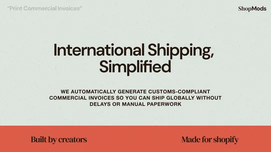 MODS Print Commercial Invoices screenshot