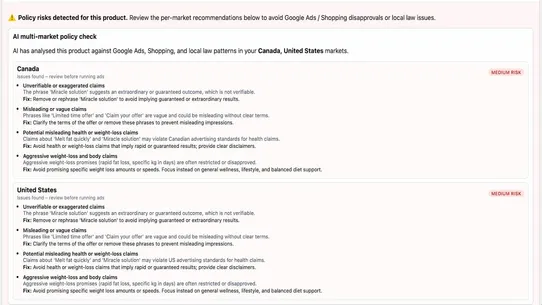 Ads Compliance for Google Ads screenshot