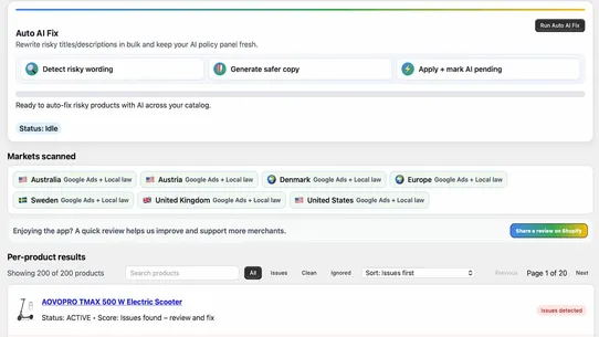 AiTHOR: Google Products Scan screenshot