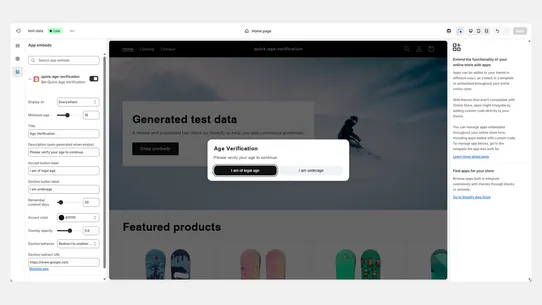 BA‑Quick Age Verification screenshot