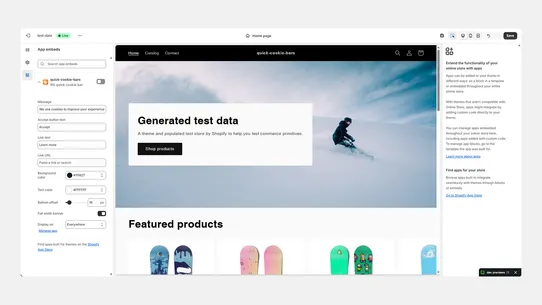 RG quick cookie bar screenshot