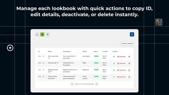 Milople Lookbook Manager screenshot