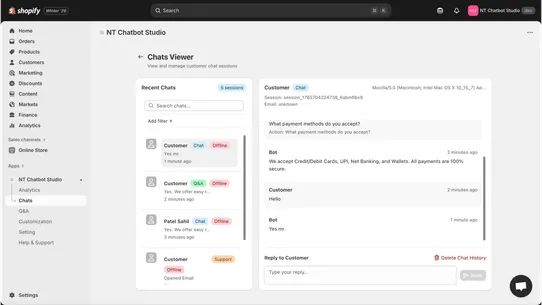 NT Chatbot Studio screenshot