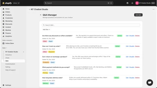 NT Chatbot Studio screenshot