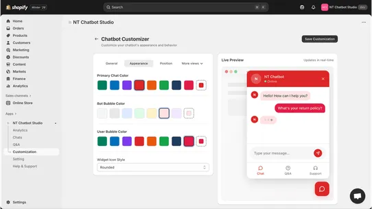 NT Chatbot Studio screenshot