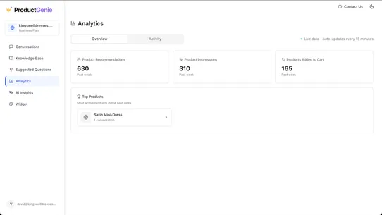 ProductGenie AI Agent screenshot
