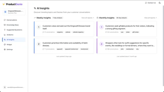 ProductGenie AI Agent screenshot