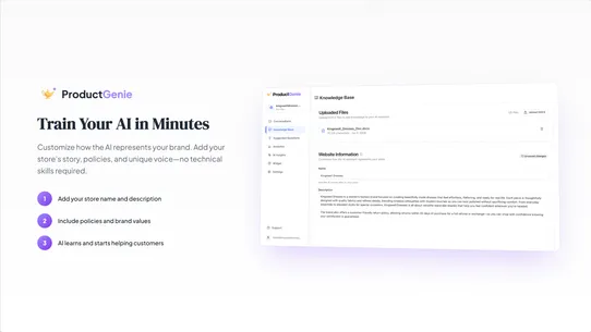 ProductGenie AI Agent screenshot