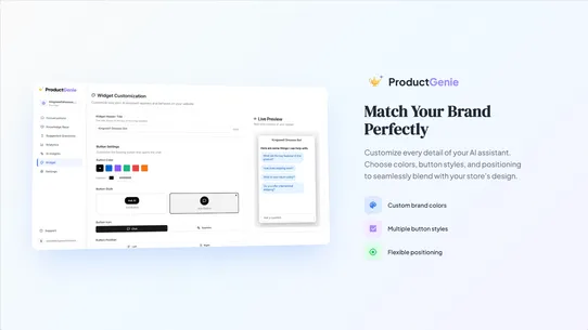 ProductGenie AI Agent screenshot