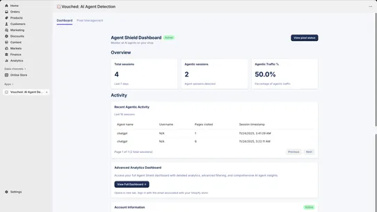 Vouched: AI Agent Detection screenshot