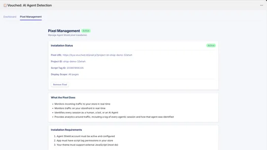 Vouched: AI Agent Detection screenshot