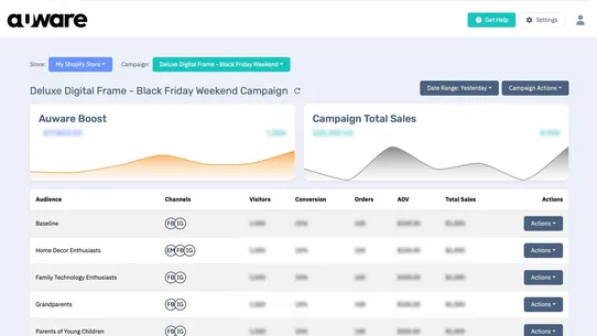 Auware AI Landing Page Builder screenshot