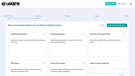 Auware AI Landing Page Builder screenshot