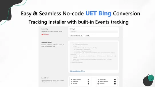 ∞ UET Bing Conversion Tracking screenshot