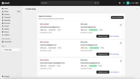 UnifyMate: Merge Customers screenshot