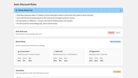 ClearStock screenshot