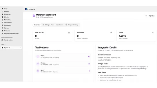 Vue ‑ Virtual Try On screenshot