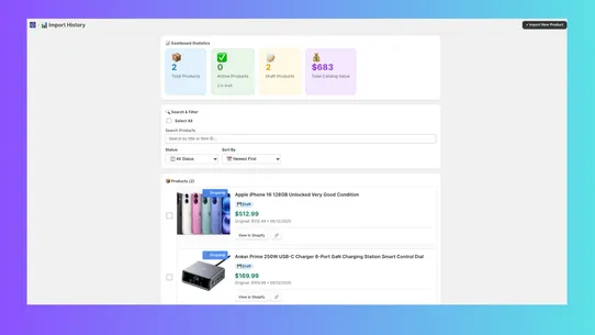 1click ‑ eBay Product Importer screenshot