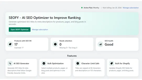 SEOFY: AI SEO Optimization screenshot