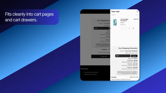 FP1 – Cart Shipping Calculator screenshot