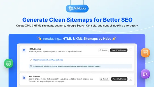 XML &amp; HTML Sitemaps by Nabu screenshot