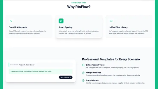 RtsFlow ‑ Request to Supplier screenshot