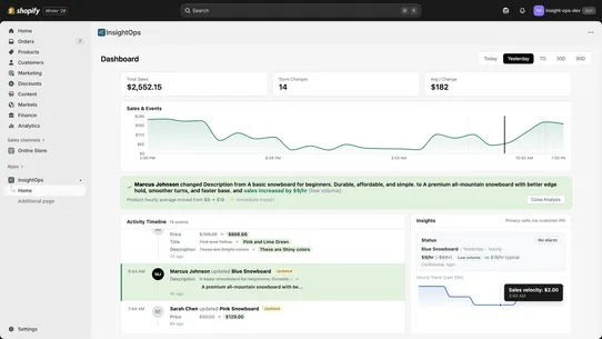 InsightOps: Change Tracker screenshot