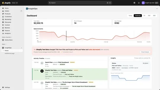 InsightOps: Change Tracker screenshot