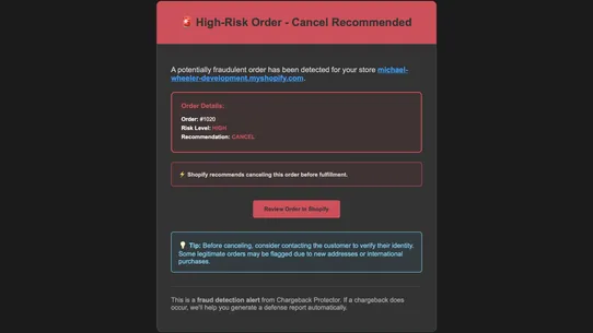 Chargeback Protector screenshot