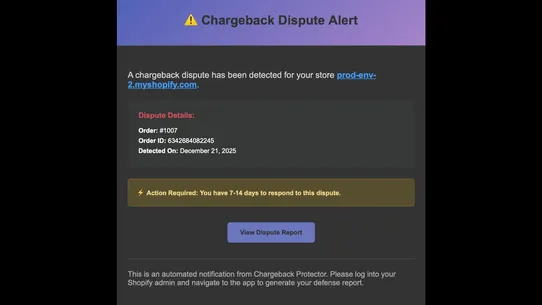 Chargeback Protector screenshot