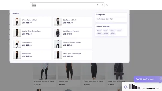 Recomdo AI Smart Voice Search screenshot