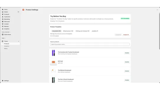 Tryvia ‑ AI Virtual Try on screenshot