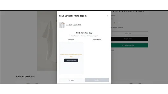 Tryvia ‑ AI Virtual Try on screenshot