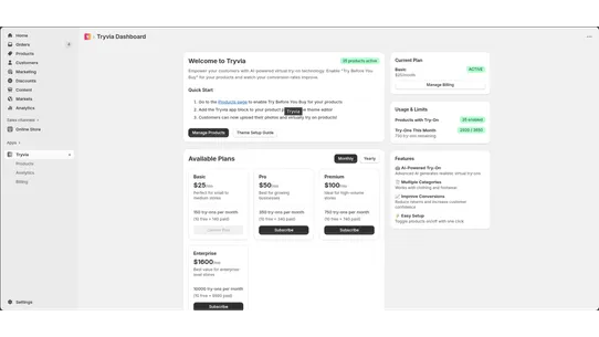 Tryvia ‑ AI Virtual Try on screenshot