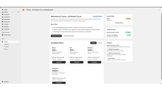 Tryvia ‑ AI Virtual Try‑On screenshot