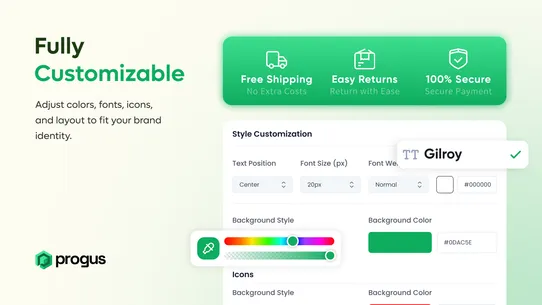 Progus Trust Badges screenshot